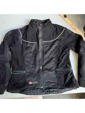 COPY - Women Jacket Coat Nitro Racing Size M Black Zip Pockets